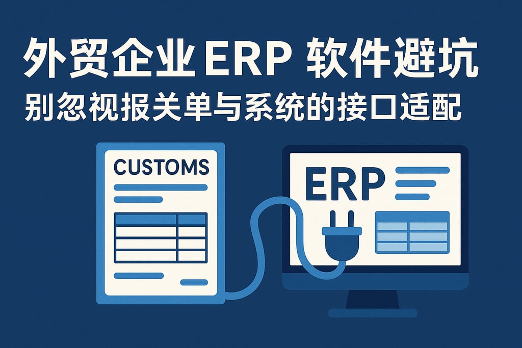 外贸企业 ERP 软件避坑：别忽视报关单与系统的接口适配